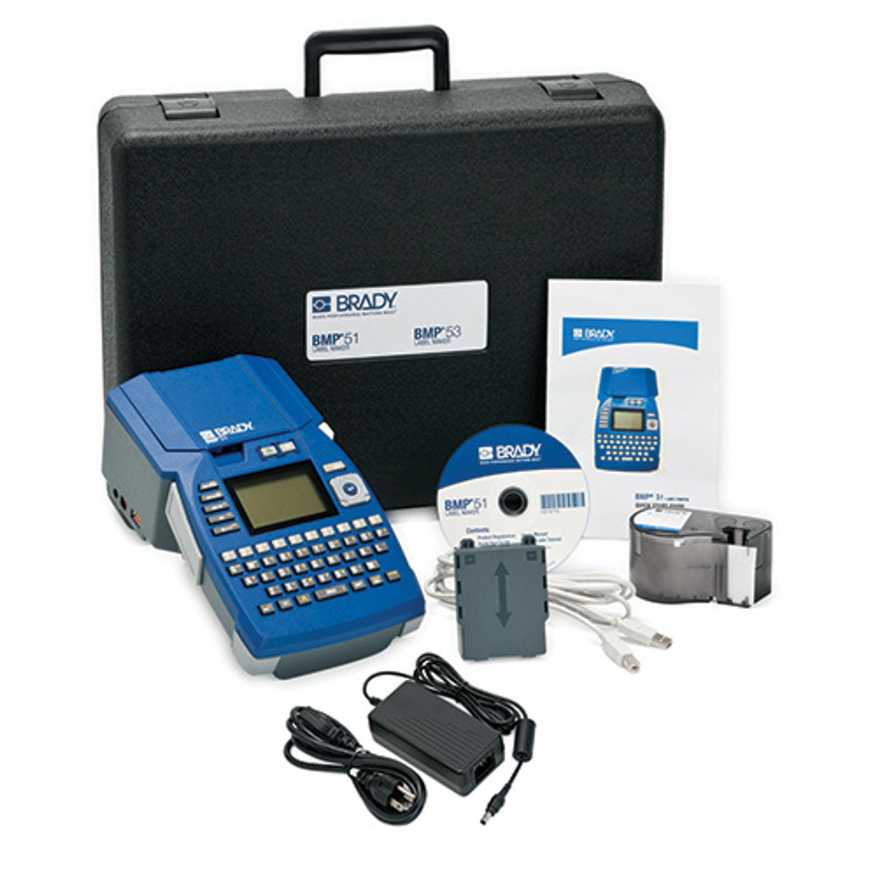 Brady BMP51 Label Printer with Hard Case and AC Adapter
