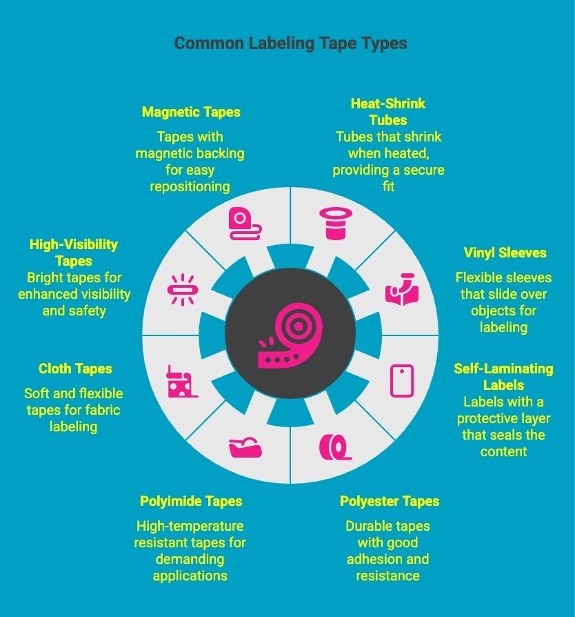 Infographics on Common Labeling Tape Types Infographics on Common Labeling Tape Types