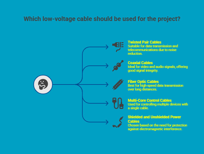 Infographic on What Types of Low-Voltage Cables Are Commonly Used Infographic on What Types of Low-Voltage Cables Are Commonly Used