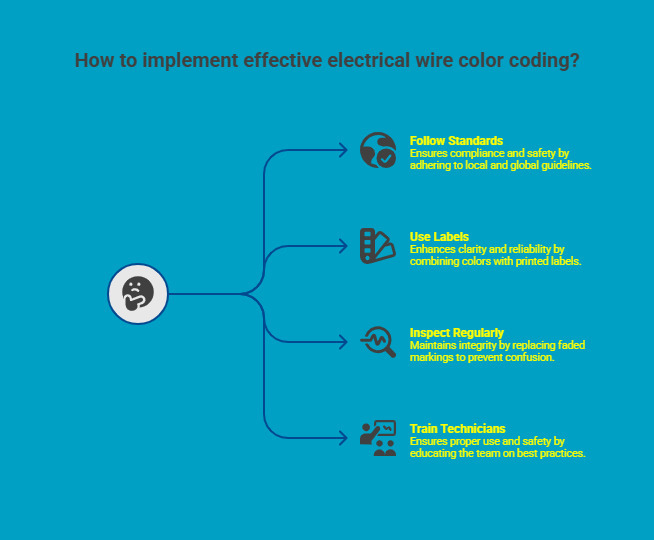Infographic on How to Implement Electrical Wire Color Coding Effectively Infographic on How to Implement Electrical Wire Color Coding Effectively