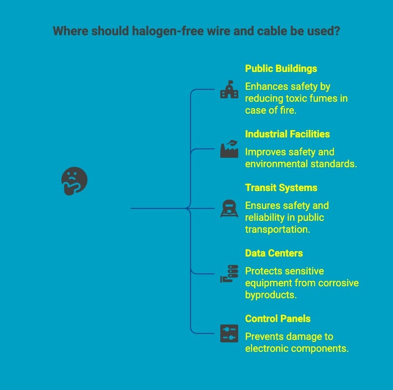 Infographics on Where should halogen-free wire and cable be used Infographics on Where should halogen-free wire and cable be used