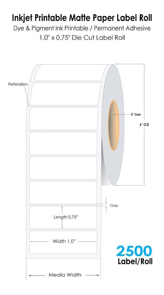 A picture of inkjet label paper roll