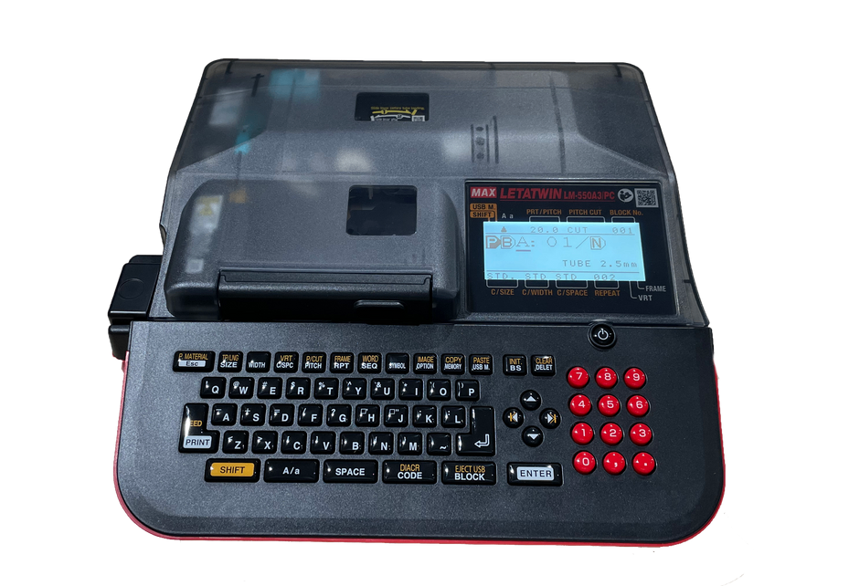 MAX Letatwin LM550A3BH/PC Tube and Tape Printer for Electrical Marking LM99013 