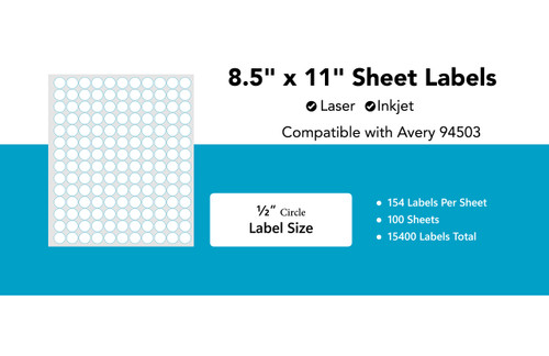 Laser/Inkjet Sheet Labels - 4"x3.33" 6/Sheet - 100 Sheet Pack (Compatible with Avery 5164)