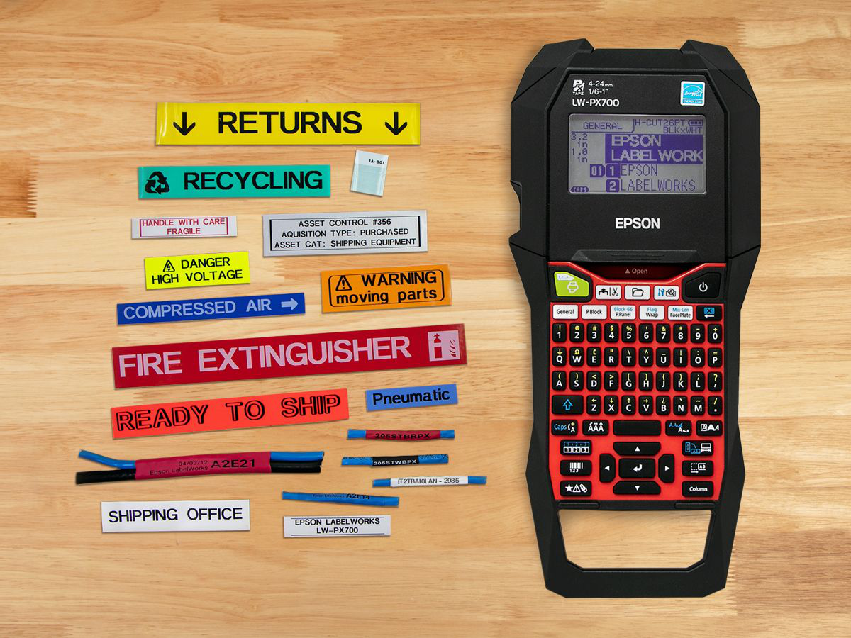 product label printer with labels