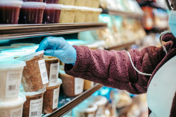 A picture of a food product in a supermarket