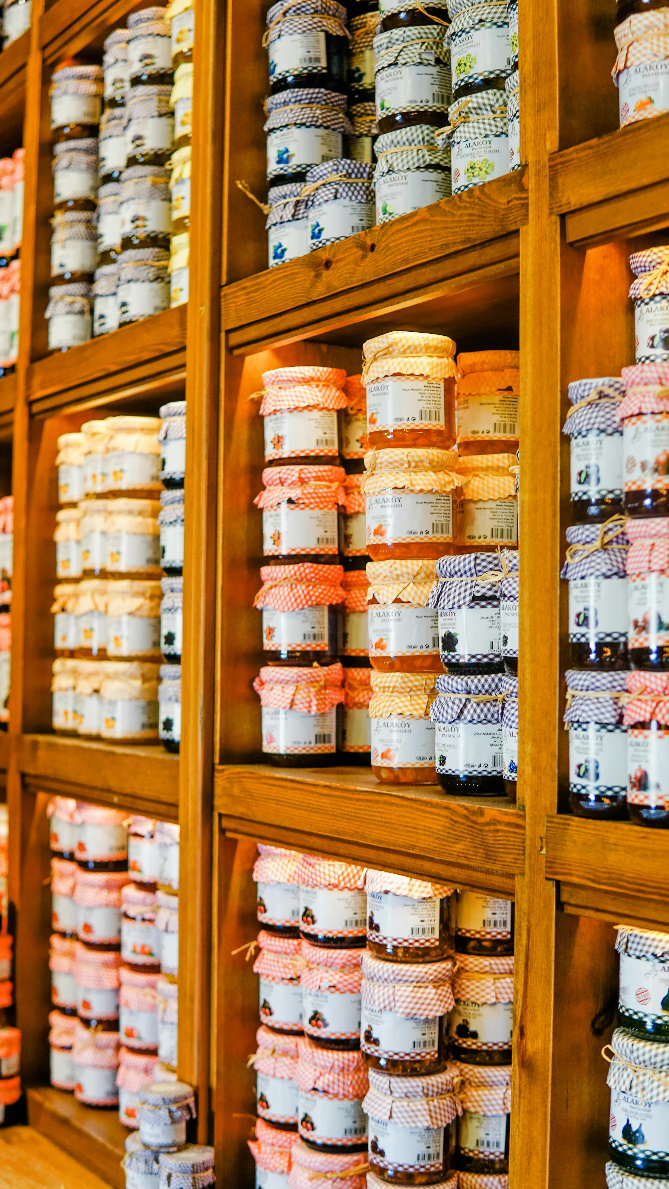  A picture of jars on a shelf