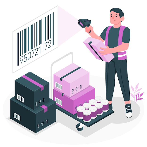 A digital printing machine producing smart labels with RFID technology