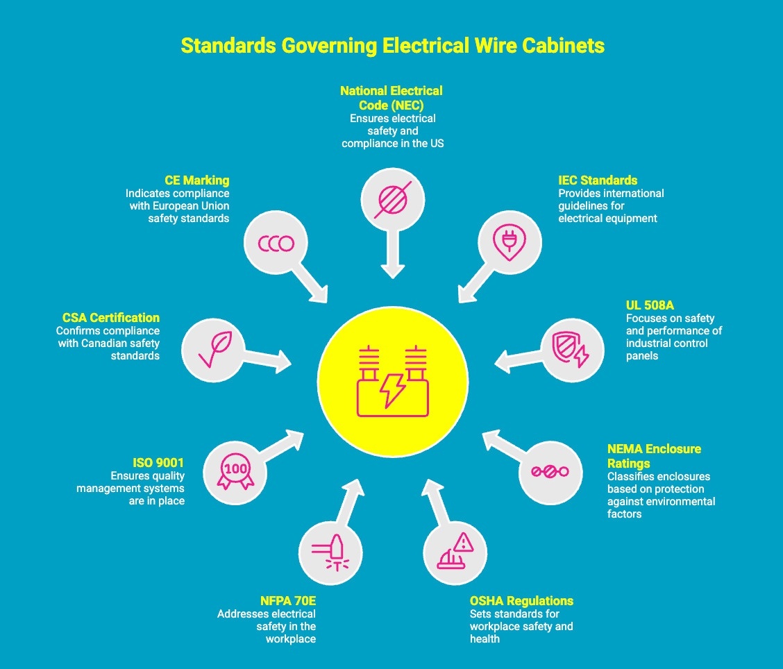 Illustration showcasing standards governing electrical wire labeling