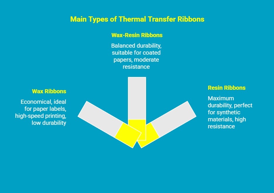 Infographic - Main Types of Thermal Transfer Ribbons